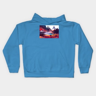 Mountain Lake Fantasy Kids Hoodie